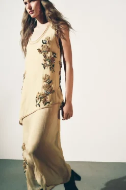 Online VESTIDO TOP FLORES BORDADAS ZW COLLECTION Mujer Vestidos