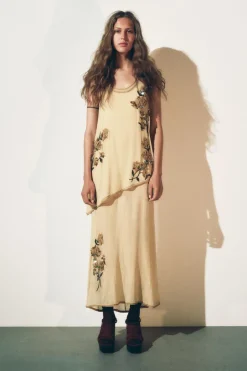 Online VESTIDO TOP FLORES BORDADAS ZW COLLECTION Mujer Vestidos