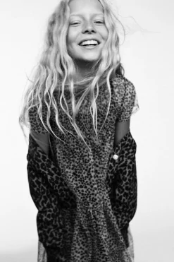 Niños ZARA 6 - 14 Años·Vestidos / Monos<VESTIDO TUL ANIMAL PRINT