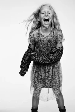 Niños ZARA 6 - 14 Años·Vestidos / Monos<VESTIDO TUL ANIMAL PRINT