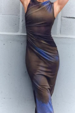 Outlet VESTIDO TUL DRAPEADO Mujer Vestidos