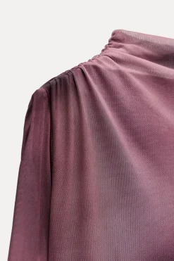 Fashion VESTIDO TUL DRAPEADO Mujer Vestidos