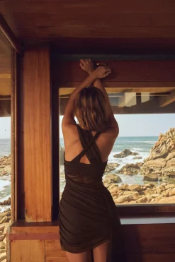 Best VESTIDO TUL DRAPEADO ASIMÉTRICO Mujer Vestidos