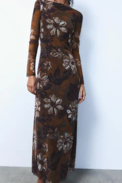 Online VESTIDO TUL ESTAMPADO Mujer Vestidos