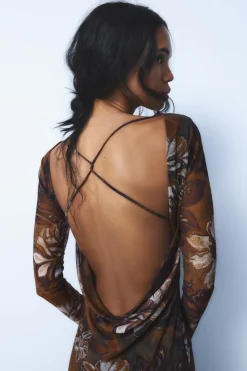 Online VESTIDO TUL ESTAMPADO Mujer Vestidos