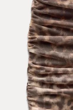 Sale VESTIDO TUL ESTAMPADO ANIMAL Mujer Vestidos