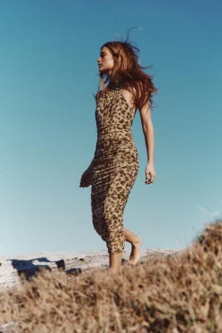 Discount VESTIDO TUL ESTAMPADO ANIMAL Mujer Vestidos