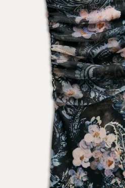 Online VESTIDO TUL ESTAMPADO ASIMÉTRICO Mujer Vestidos