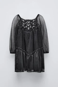 Niños ZARA 6 - 14 Años·Vestidos / Monos<VESTIDO TUL PEDRERIA