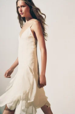 New VESTIDO VOLANTES ENCAJE ZW COLLECTION Mujer Vestidos