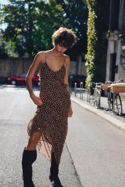 Sale VESTIDO VOLANTES LUNARES Mujer Vestidos