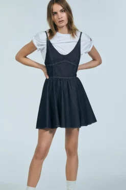 Hot VESTIDO VUELO DENIM TRF Mujer Vestidos