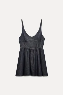 Hot VESTIDO VUELO DENIM TRF Mujer Vestidos