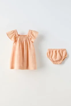 Niños ZARA 6 - 18 Meses·Vestidos / Monos<VESTIDO Y BRAGUITA GRECA