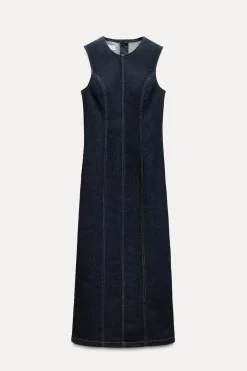 Fashion VESTIDO Z1975 MIDI DENIM Mujer Vestidos