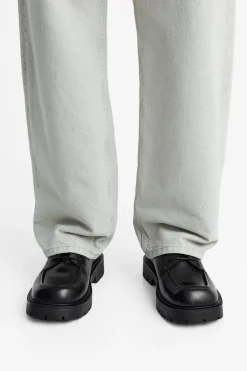 Outlet Zapato Punta Cuadrada Hombre Zapatos