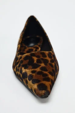 Hot ZAPATO PUNTA ESTAMAPADO ANIMAL Mujer Zapatos