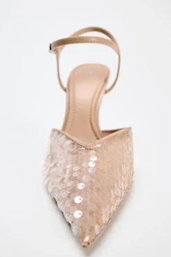 Hot ZAPATO TACÓN DESTALONADO LENTEJUELAS Mujer Zapatos