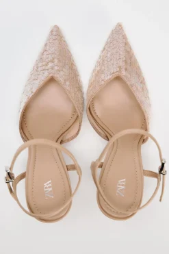 Hot ZAPATO TACÓN DESTALONADO LENTEJUELAS Mujer Zapatos