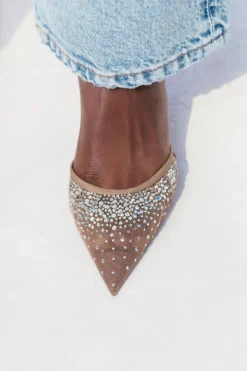 Outlet ZAPATO TACÓN DESTALONADO MESH BRILLOS Mujer Zapatos