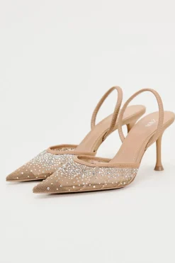 Outlet ZAPATO TACÓN DESTALONADO MESH BRILLOS Mujer Zapatos