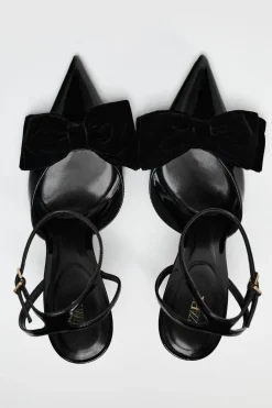 Clearance ZAPATO TACÓN LAZO EFECTO TERCIOPELO Mujer Zapatos