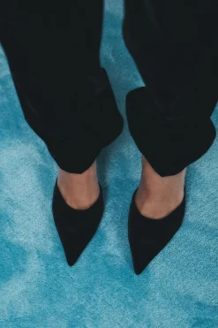 Sale ZAPATO TACÓN LAZO EFECTO TERCIOPELO Mujer Zapatos