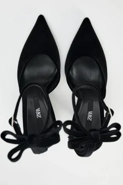 Sale ZAPATO TACÓN LAZO EFECTO TERCIOPELO Mujer Zapatos