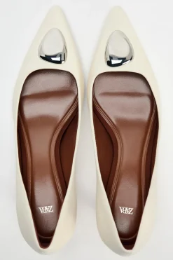 Fashion ZAPATO TACÓN PLACA METÁLICA PIEL Mujer Zapatos