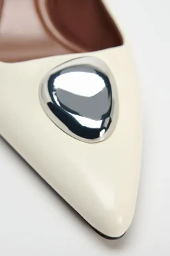 Fashion ZAPATO TACÓN PLACA METÁLICA PIEL Mujer Zapatos