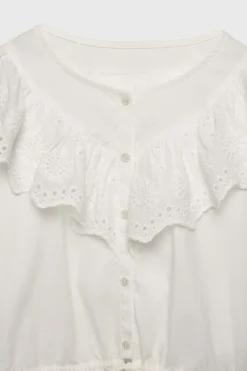 Niños ZARA Z3D +14 Años·Partes De Arriba<Z3D BLUSA ROMÁNTICA VOLANTE PUNTILLA