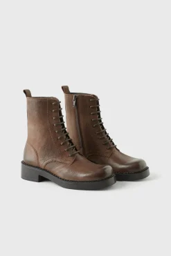 Niños ZARA Z3D +14 Años·Accesorios / Zapatos<Z3D BOTÍN PIEL VINTAGE