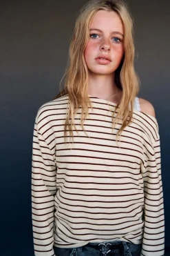 Niños ZARA Z3D +14 Años·Partes De Arriba<Z3D CAMISETA ASIMÉTRICA RAYA TEJIDA