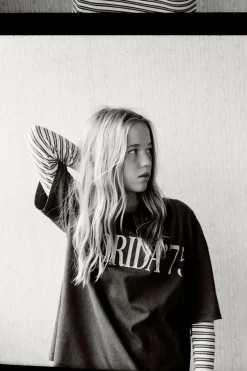 Niños ZARA Z3D +14 Años·Partes De Arriba<Z3D CAMISETA OVERSIZE EFECTO LAVADO