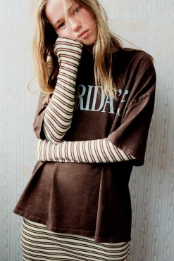 Niños ZARA Z3D +14 Años·Partes De Arriba<Z3D CAMISETA OVERSIZE EFECTO LAVADO