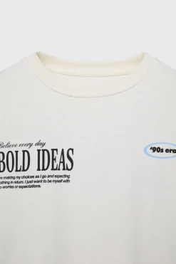 Niños ZARA Z3D +14 Años·Partes De Arriba<Z3D CAMISETA OVERSIZE TEXTO