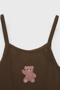 Niños ZARA Z3D +14 Años·Partes De Arriba<Z3D CAMISETA RIB OSO BORDADO