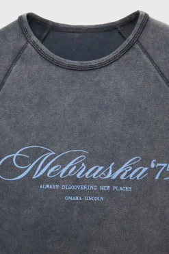 Niños ZARA Z3D +14 Años·Partes De Arriba<Z3D CAMISETA TEXTO NEBRASKA