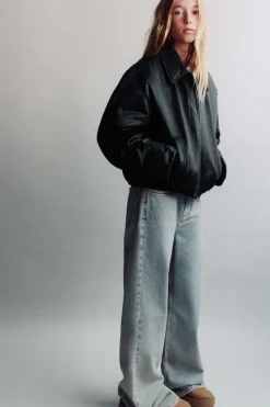 Niños ZARA Z3D +14 Años·Partes De Arriba<Z3D CAZADORA ENCERADA CUELLO