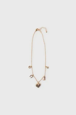 Niños ZARA Z3D +14 Años·Accesorios / Zapatos<Z3D COLLAR DORADO MULTICHARM