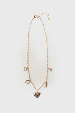 Niños ZARA Z3D +14 Años·Accesorios / Zapatos<Z3D COLLAR DORADO MULTICHARM