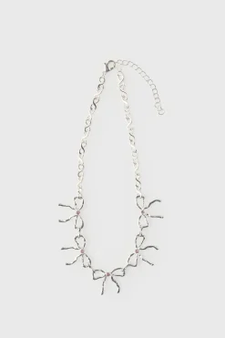 Niños ZARA Z3D +14 Años·Accesorios / Zapatos<Z3D COLLAR METÁLICO LAZOS BRILLO