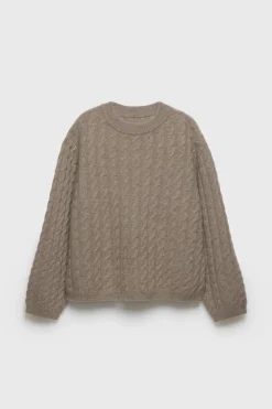 Niños ZARA Z3D +14 Años·Partes De Arriba<Z3D JERSEY PUNTO OCHOS CON LANA Y CASHMERE