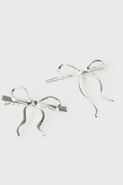 Niños ZARA Z3D +14 Años·Accesorios / Zapatos<Z3D PACK DOS PINZAS PELO METÁLICAS LAZO