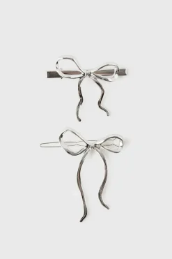 Niños ZARA Z3D +14 Años·Accesorios / Zapatos<Z3D PACK DOS PINZAS PELO METÁLICAS LAZO