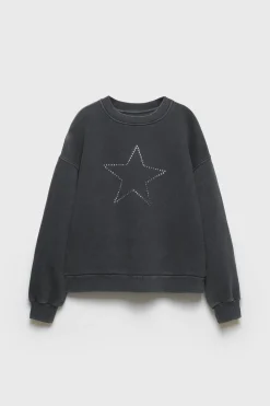 Niños ZARA Z3D +14 Años·Partes De Arriba<Z3D SUDADERA ESTRELLA TACHAS