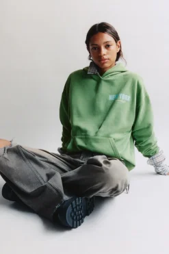 Mujer/Niños ZARA Z3D +14 Años·Partes De Arriba<Z3D SUDADERA OVERSIZE CAPUCHA TEXTO