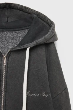 Mujer/Niños ZARA Z3D +14 Años·Partes De Arriba<Z3D SUDADERA OVERSIZE CAPUCHA