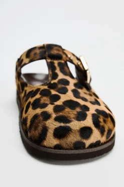 Outlet ZUECO PIEL ESTAMPADO ANIMAL Mujer Zapatos