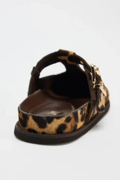 Outlet ZUECO PIEL ESTAMPADO ANIMAL Mujer Zapatos
